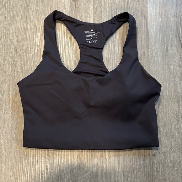 ANTONIO MELANI Charcoal Sports Bra - Picture 1 of 3